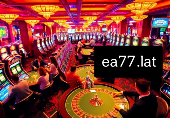Exciting online poker scene at https://ea77.lat/ showing players, chips, and cards.